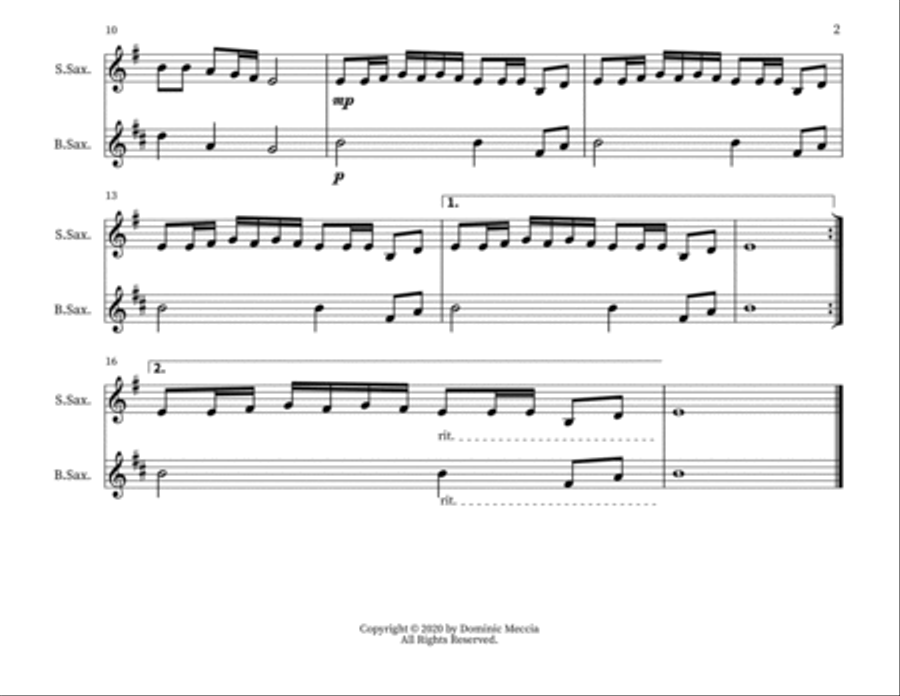 Zum Gali Gali Woodwind Duet scores gallery preview page 2