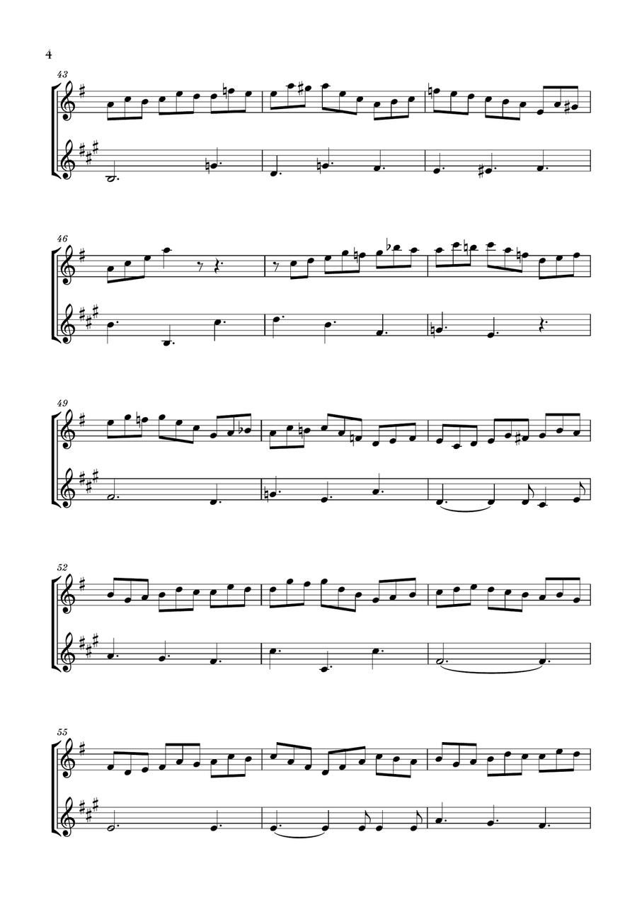 Bach - Jesus bleibet meine Freude for Oboe and Clarinet Woodwind Duet scores gallery preview page 4