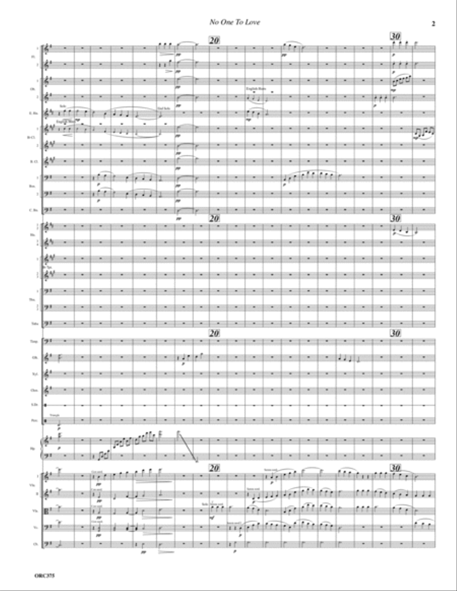 NO ONE TO LOVE (1862) arranged for FULL ORCHESTRA Full Orchestra scores gallery preview page 2