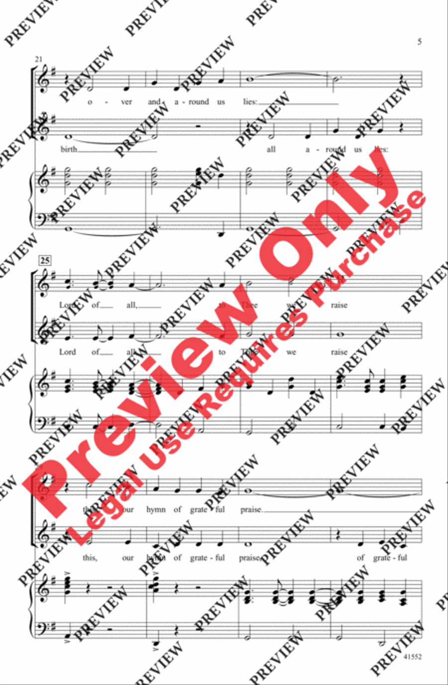 Of Grateful Praise 2-Part scores gallery preview page 4