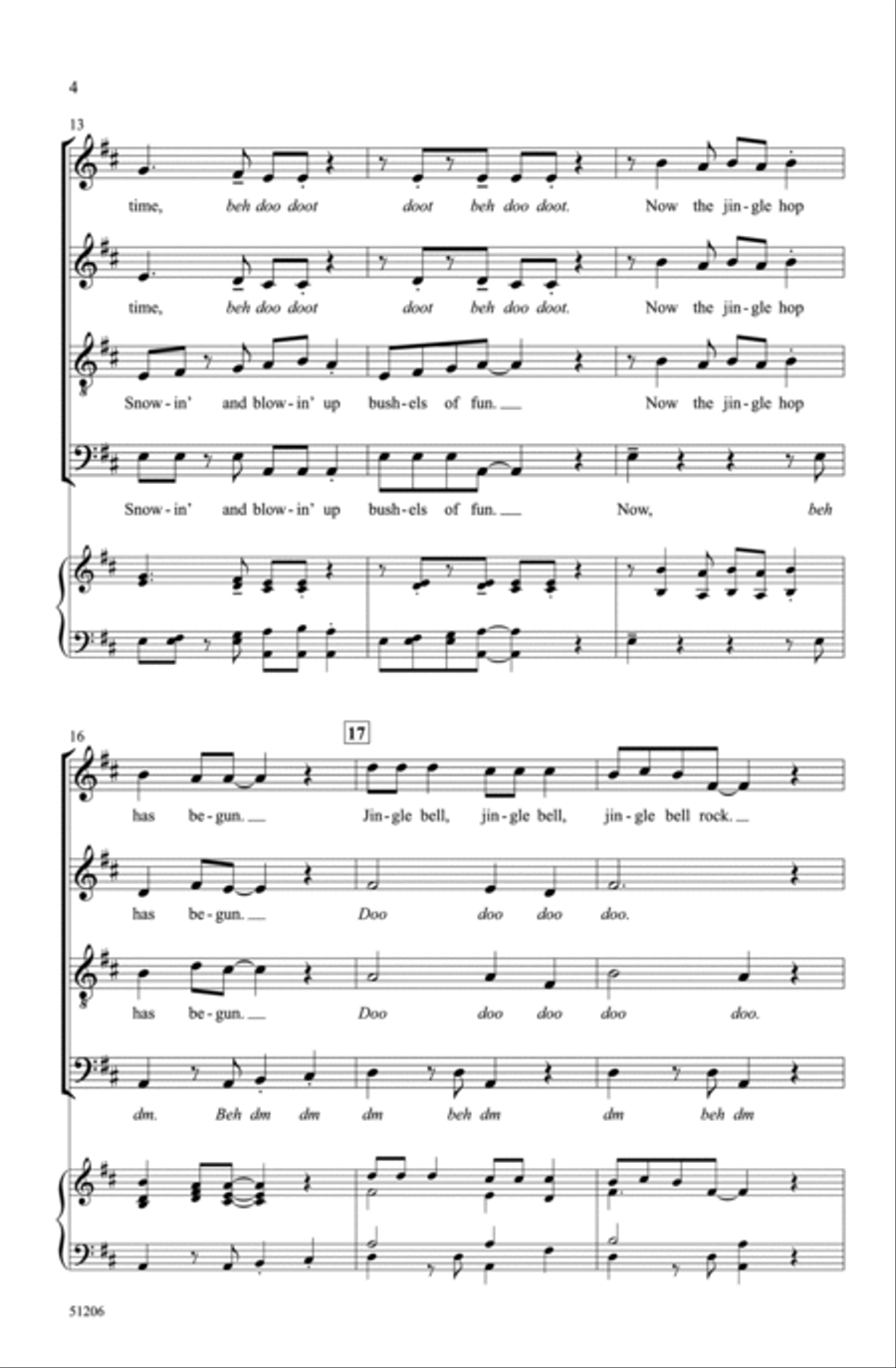 Jingle Bell Rock Choir scores gallery preview page 3