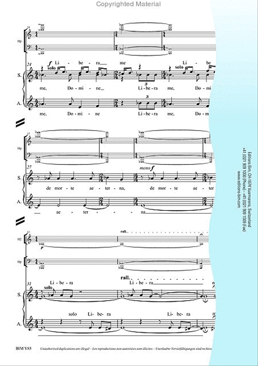 Libera me Choir scores gallery preview page 4