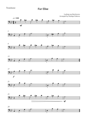 Fur Elise (for beginners - solo trombone)