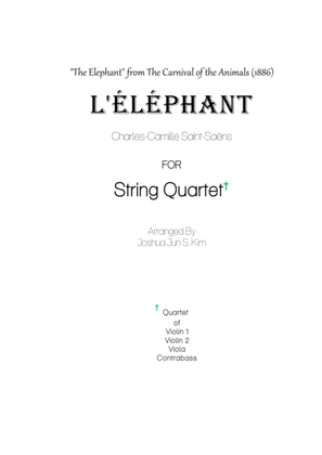 Book cover for The Elephant for Contrabass and String (from The Carnival of the Animals)