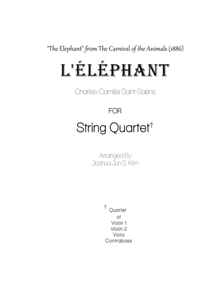 The Elephant for Contrabass and String (from The Carnival of the Animals) image number null