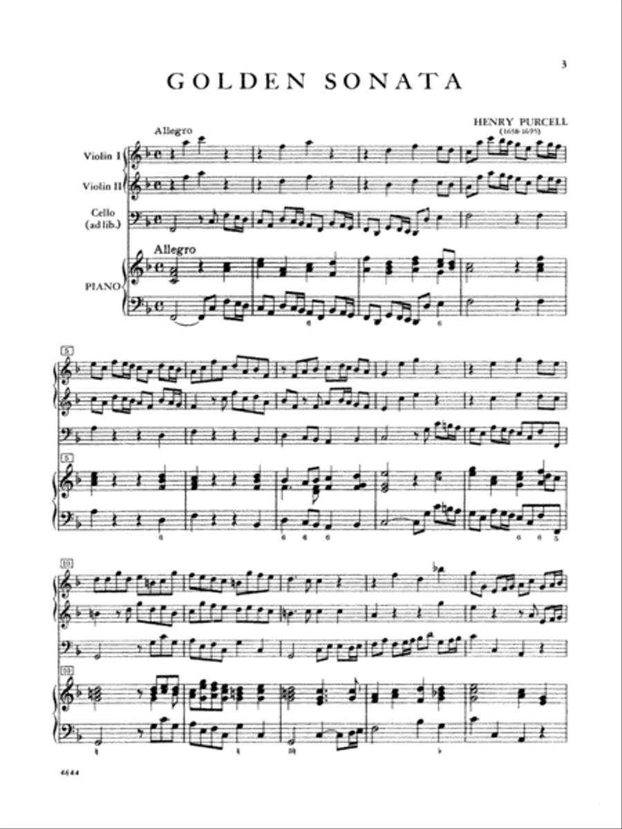 Purcell: Golden Sonata Piano scores gallery preview page 3