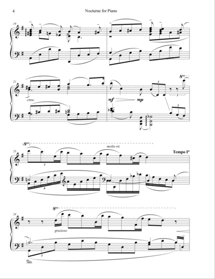 Nocturne No. 1 for Piano Piano Solo scores gallery preview page 4