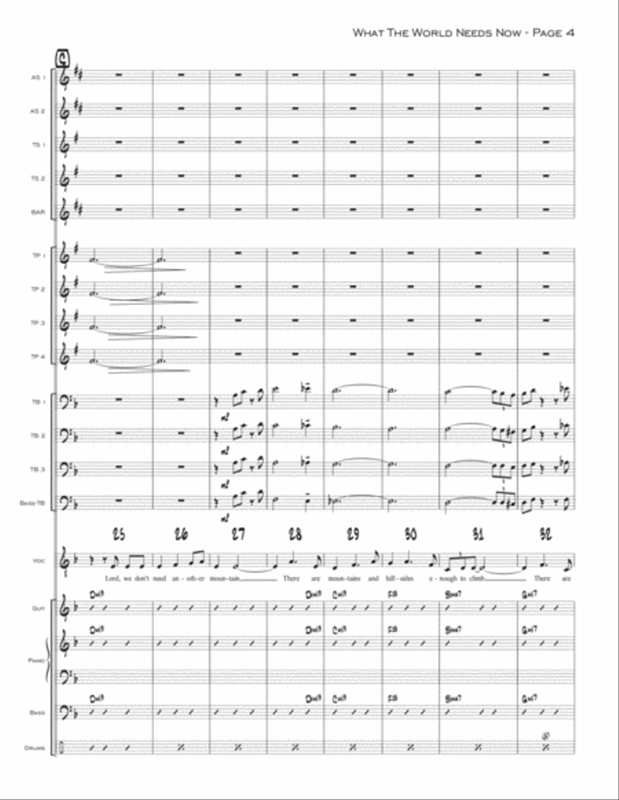 What The World Needs Now Is Love Jazz Ensemble scores gallery preview page 4