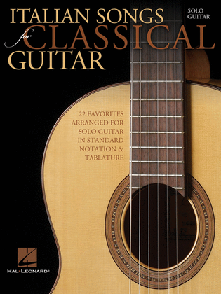 Book cover for Italian Songs for Classical Guitar