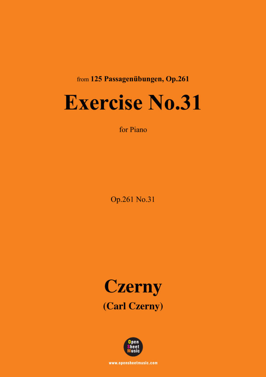 C. Czerny-Exercise No.31,Op.261 No.31 Piano Method scores gallery preview page 1