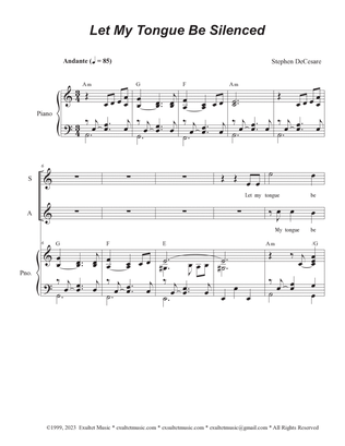 Book cover for Let My Tongue Be Silenced (Vocal Quartet - (SATB)