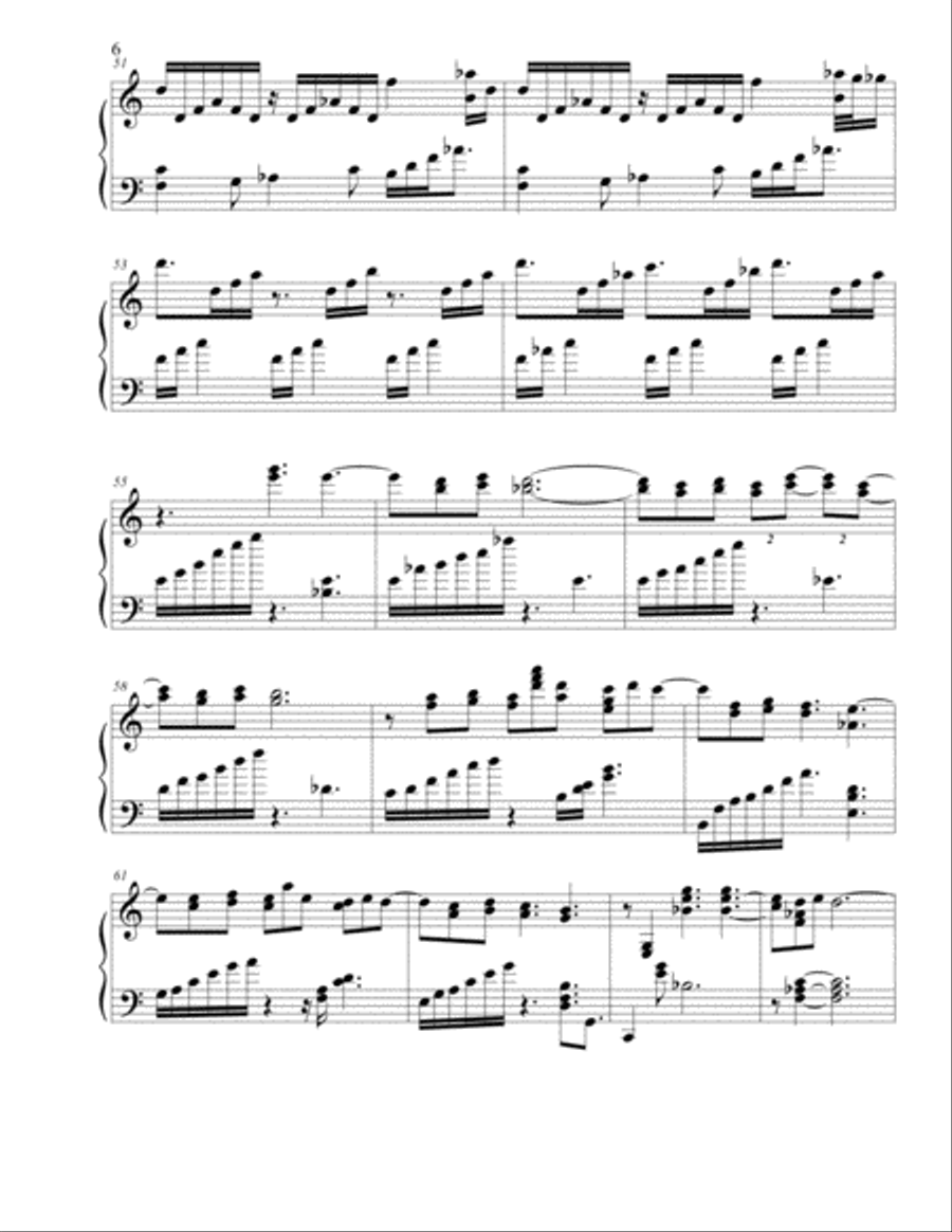 Claire de Lune CLaude Debussy in Jazz and 8 excerpt variations Piano Solo scores gallery preview page 6