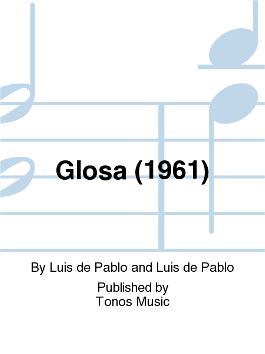 Glosa (1961) Horn scores gallery preview page 1