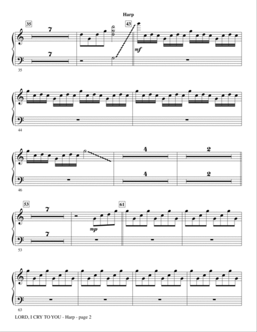 Lord, I Cry To You - Harp Choir scores gallery preview page 2