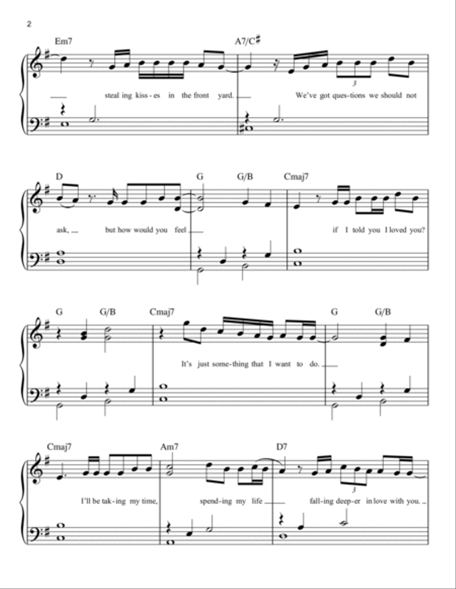 How Would You Feel (Paean) Easy Piano scores gallery preview page 2