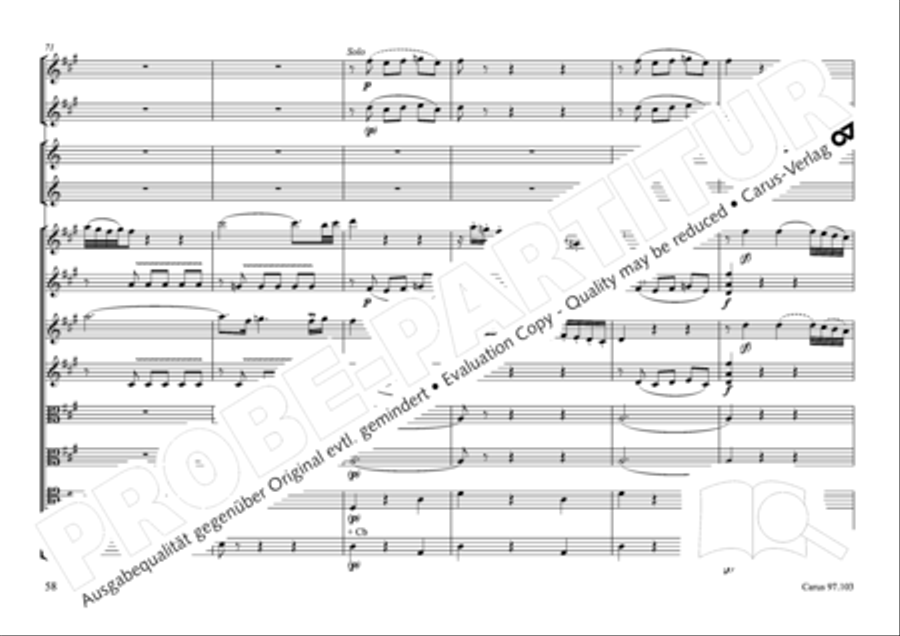Concertone in D major Concertone in D major Horn scores gallery preview page 59