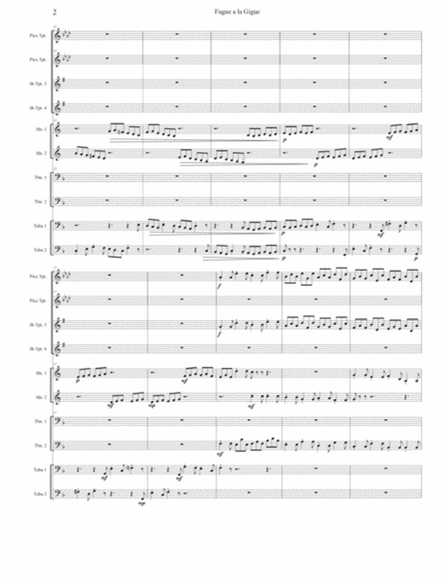 Fugue a la Gigue arr. for Double Brass Quintet image number null