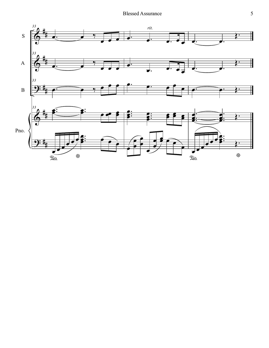 Blessed Assurance 3-Part scores gallery preview page 5