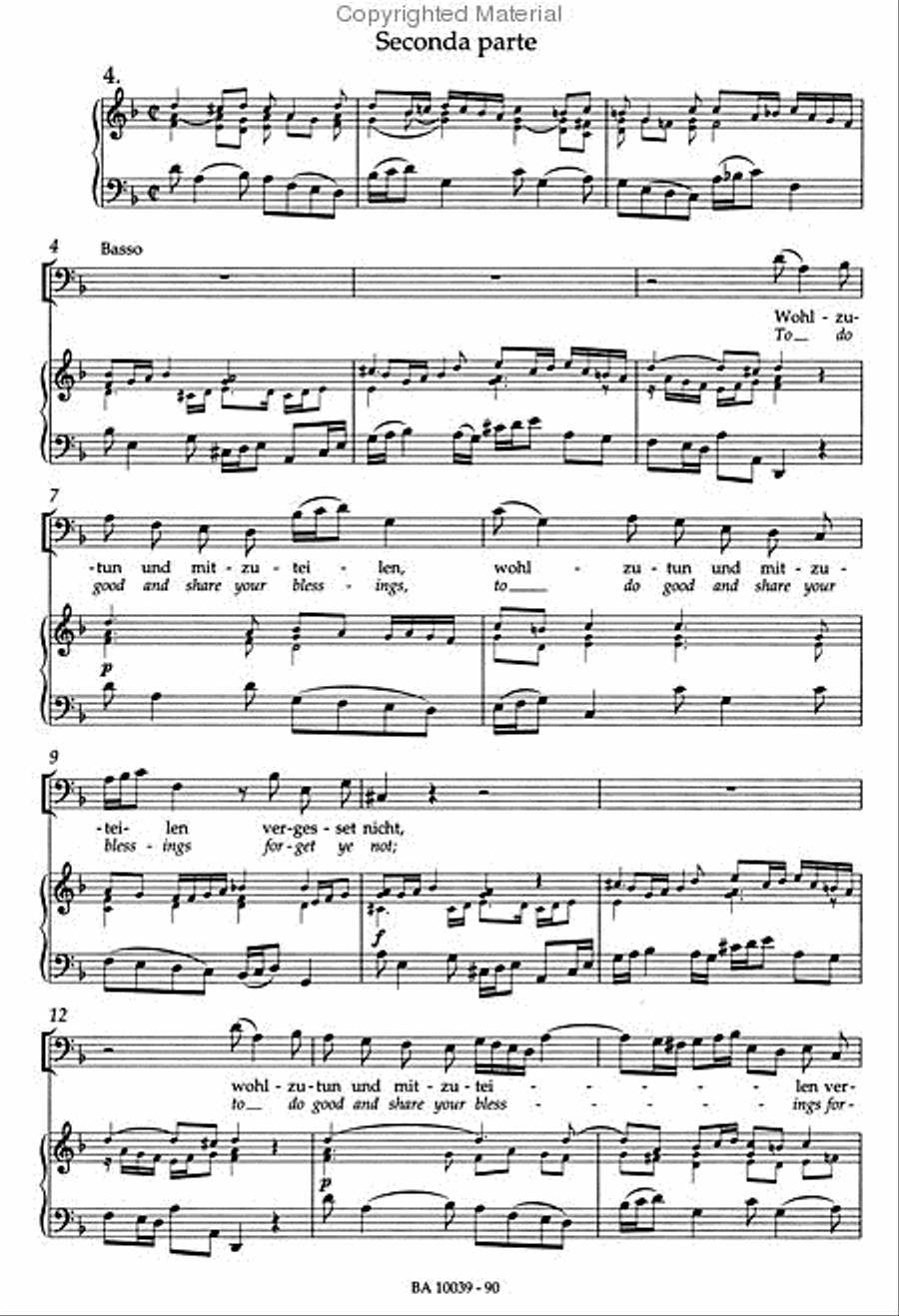 Break with hungry men thy bread, BWV 39 4-Part scores gallery preview page 3