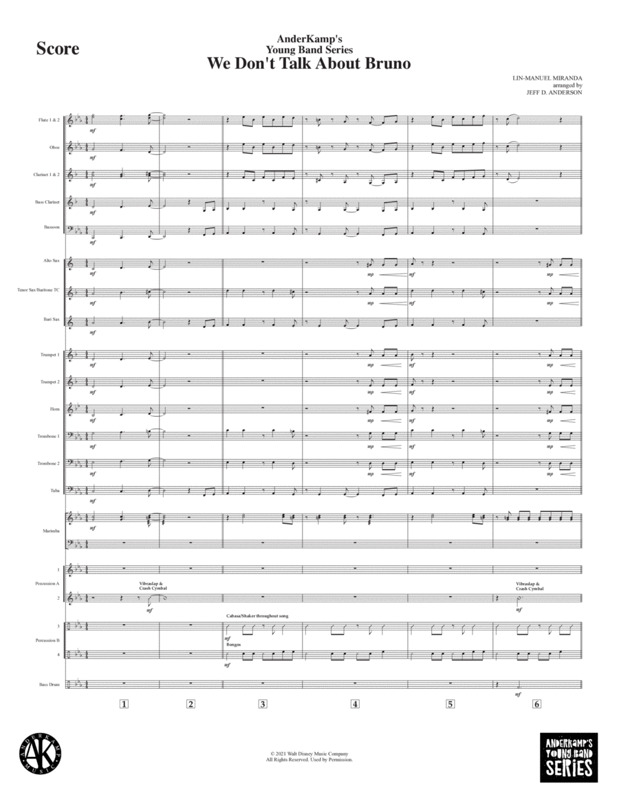 We Don't Talk About Bruno Concert Band scores gallery preview page 1