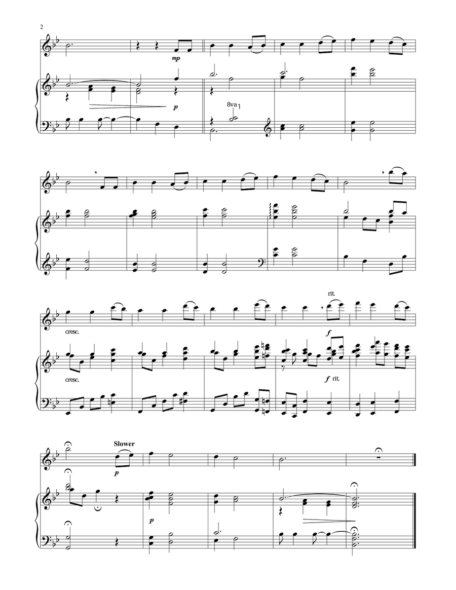 Infant Holy, Infant Lowly Flute Solo scores gallery preview page 2