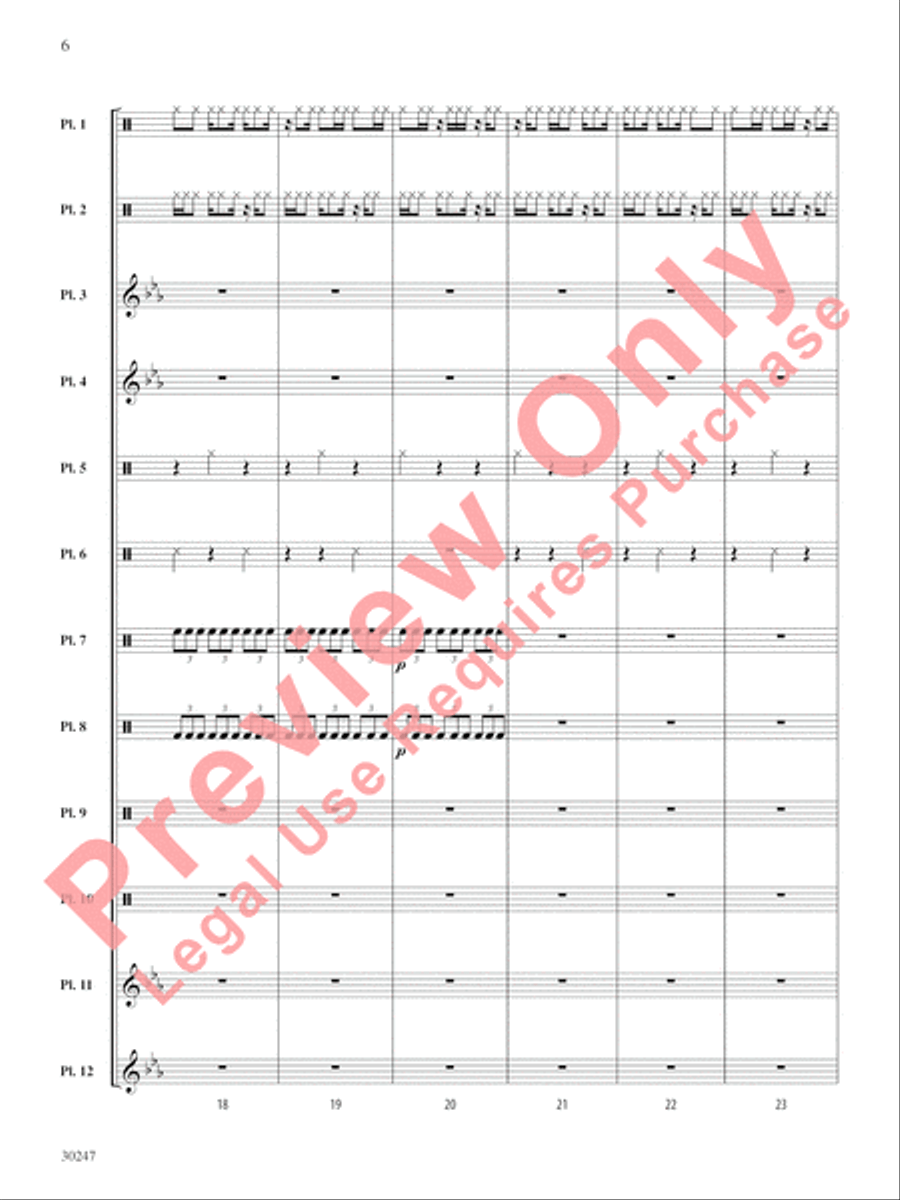 Clapping Music Variations Percussion Ensemble scores gallery preview page 7