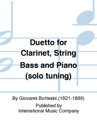 Book cover for Duetto For Clarinet, String Bass And Piano (Solo Tuning)