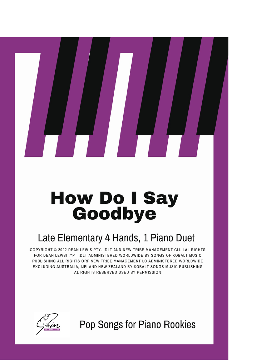 How Do I Say Goodbye Piano Method scores gallery preview page 1