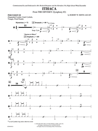 Ithaca (from The Odyssey (Symphony No. 2)): 3rd Percussion