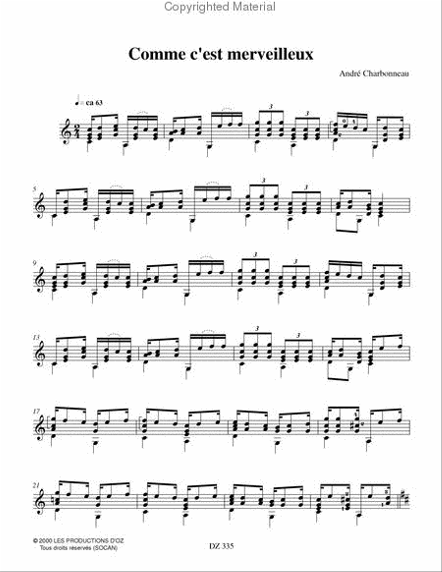 Rêveries Classical Guitar scores gallery preview page 2