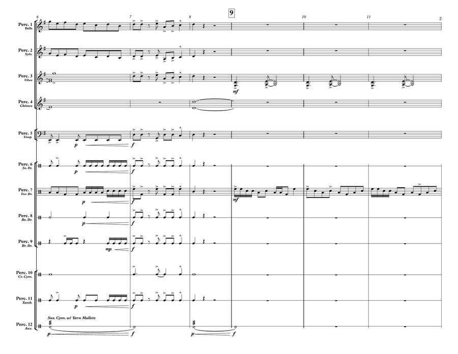Through Perseverance We Continue Percussion Ensemble scores gallery preview page 3