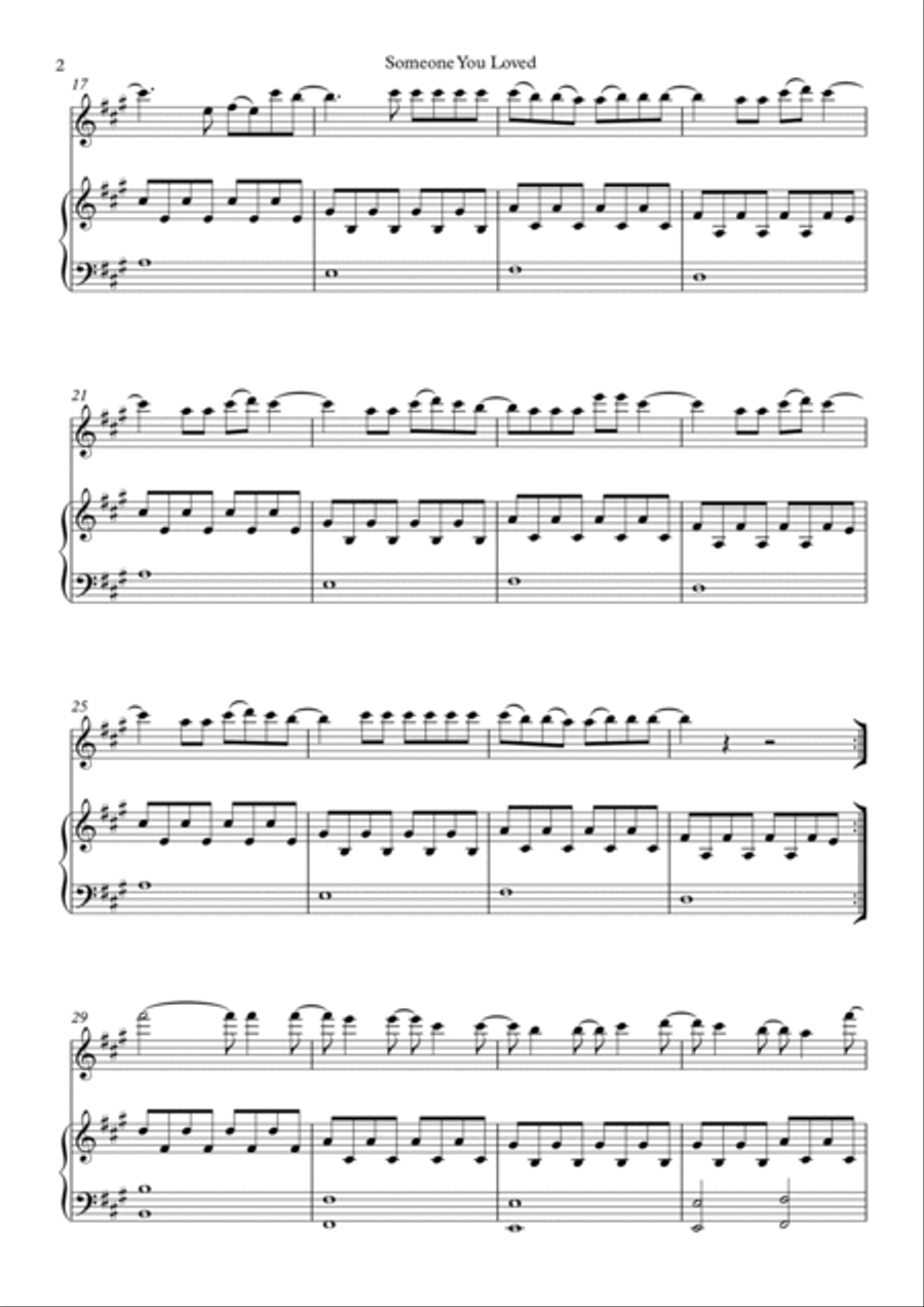 Someone You Loved Someone You Loved Violin Solo scores gallery preview page 2