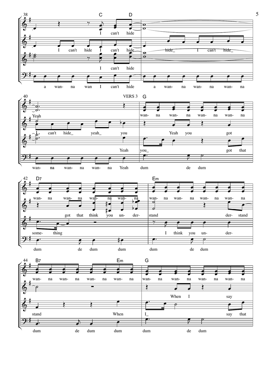 I Want To Hold Your Hand 4-Part scores gallery preview page 5