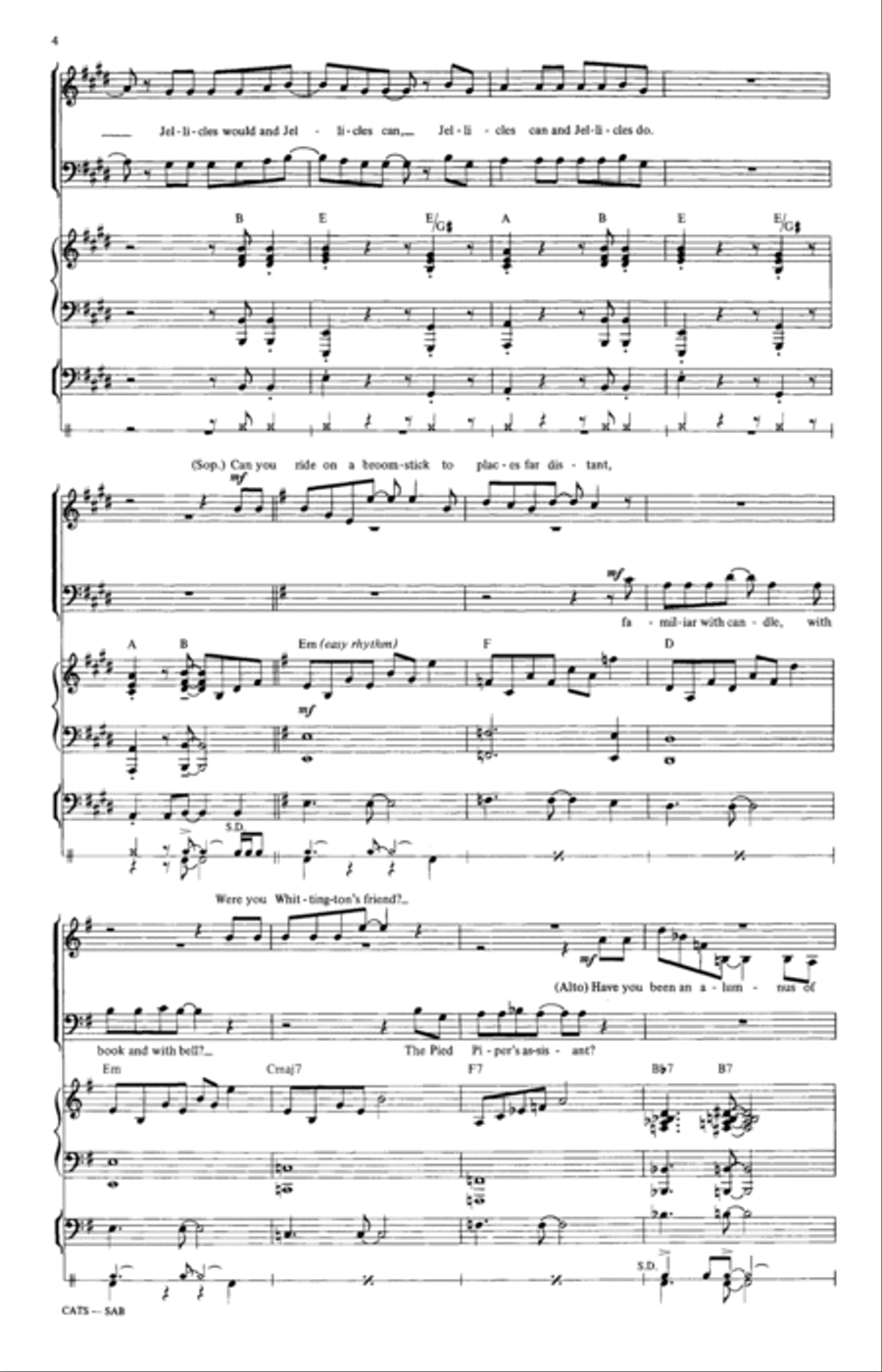 Cats (Medley) (arr. Ed Lojeski) 3-Part scores gallery preview page 3