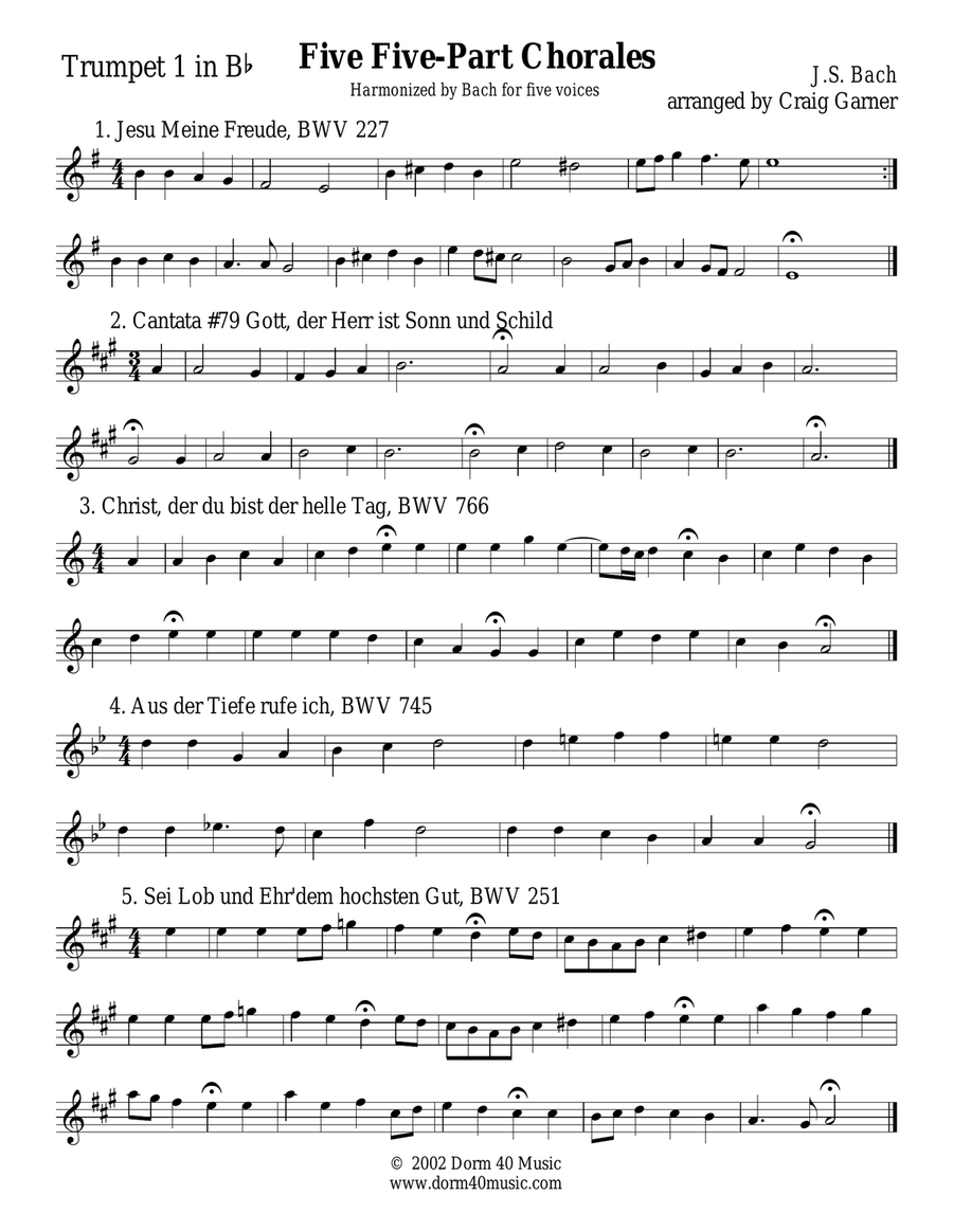 Five Five-Part Chorales Five Five-Part Chorales Brass Ensemble scores gallery preview page 6