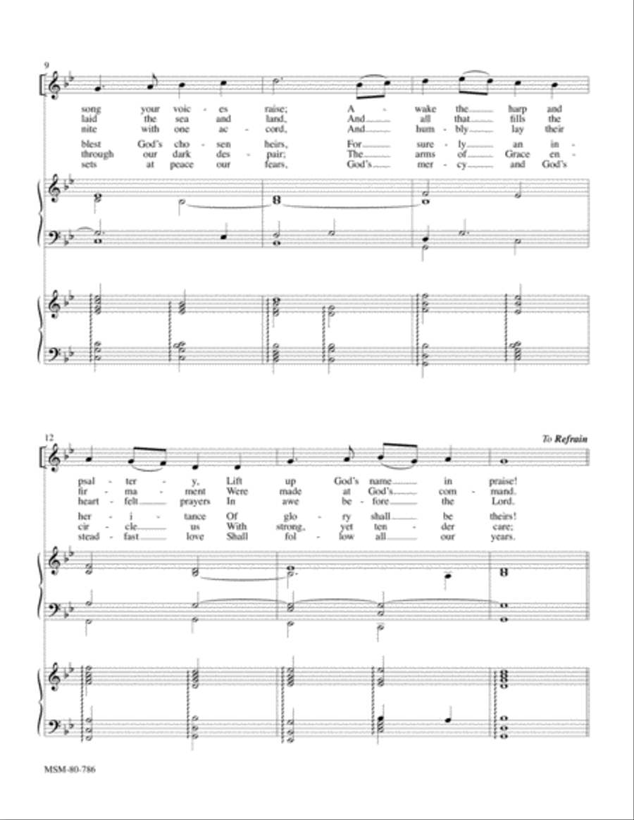 Psalm 33 4-Part scores gallery preview page 2