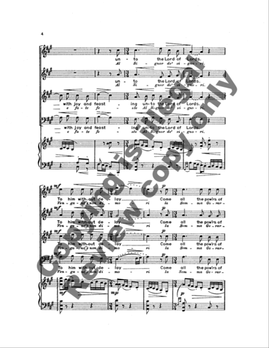The Lo Messiah (Ecco il Messia) 4-Part scores gallery preview page 11