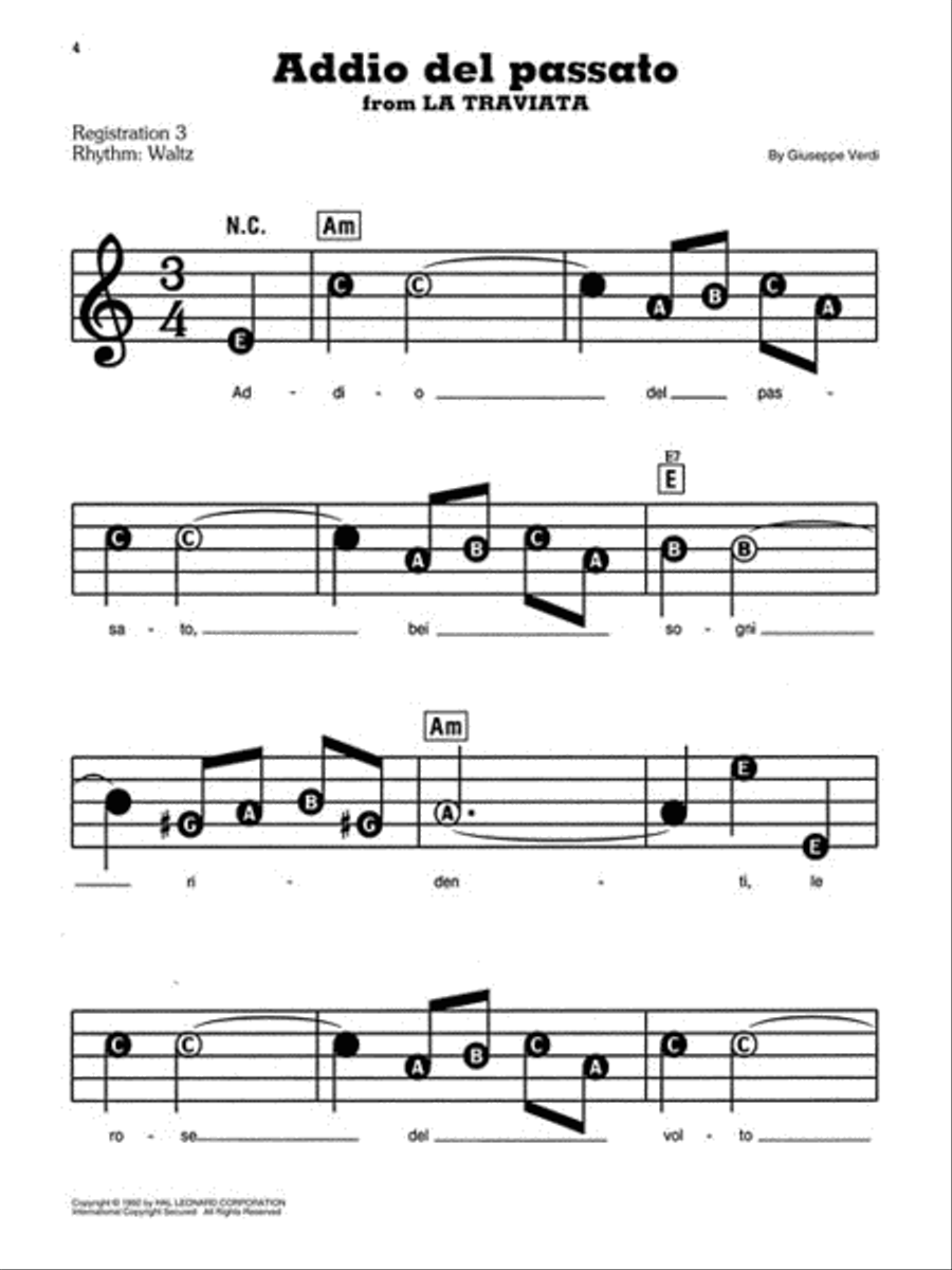 Opera Favorites Electronic Keyboard scores gallery preview page 3