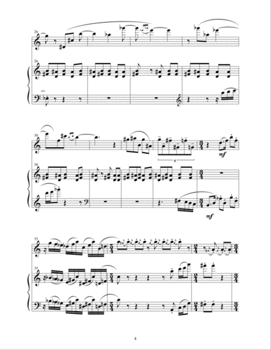 Sonata for Alto Saxophone & Piano Alto Saxophone scores gallery preview page 6