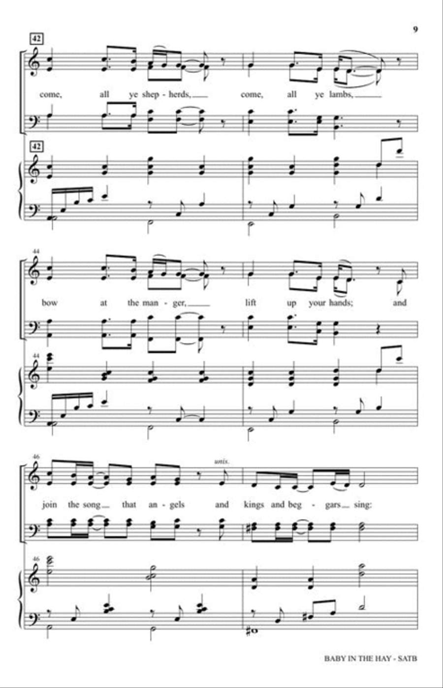 Baby in the Hay 4-Part scores gallery preview page 6