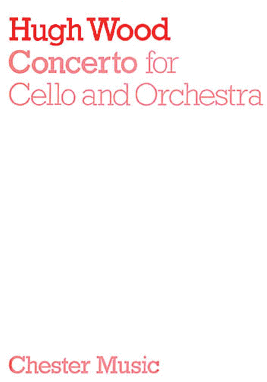 Hugh Wood: Cello Concerto Op.12 (Full Score) Orchestra scores gallery preview page 1