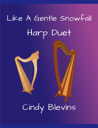 Book cover for Like a Gentle Snowfall, Harp Duet