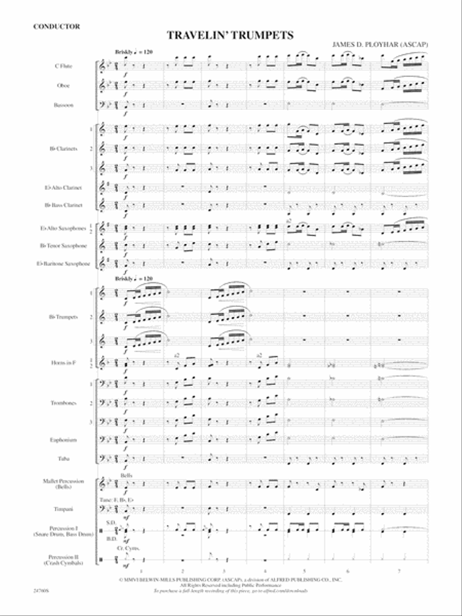 Travelin' Trumpets: Score Concert Band scores gallery preview page 3