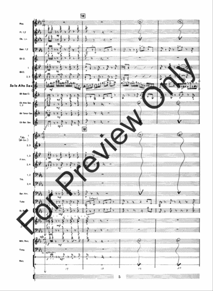 Fantasia For Alto Saxophone Concert Band (Score) Concert Band scores gallery preview page 7