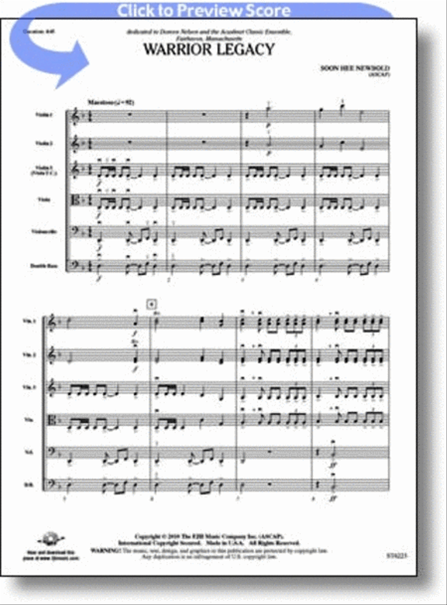 Warrior Legacy String Orchestra scores gallery preview page 1