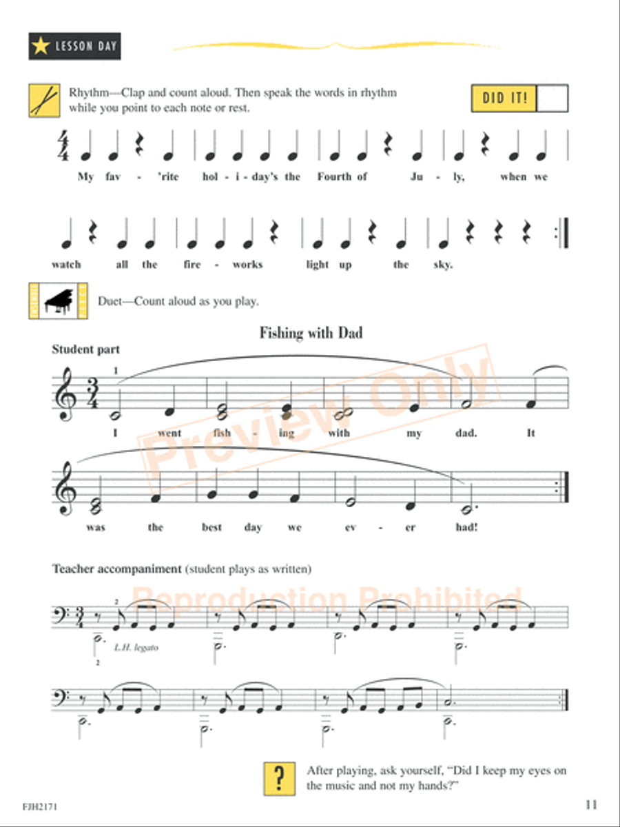Sight Reading & Rhythm Every Day, Let's Get Started Book B Piano Method scores gallery preview page 5