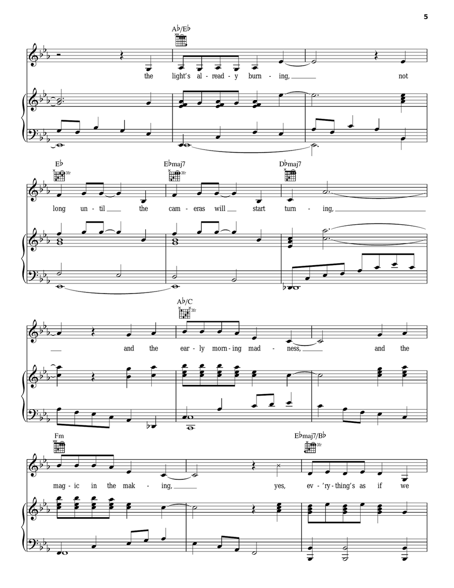 As If We Never Said Goodbye Piano, Vocal, Guitar scores gallery preview page 5