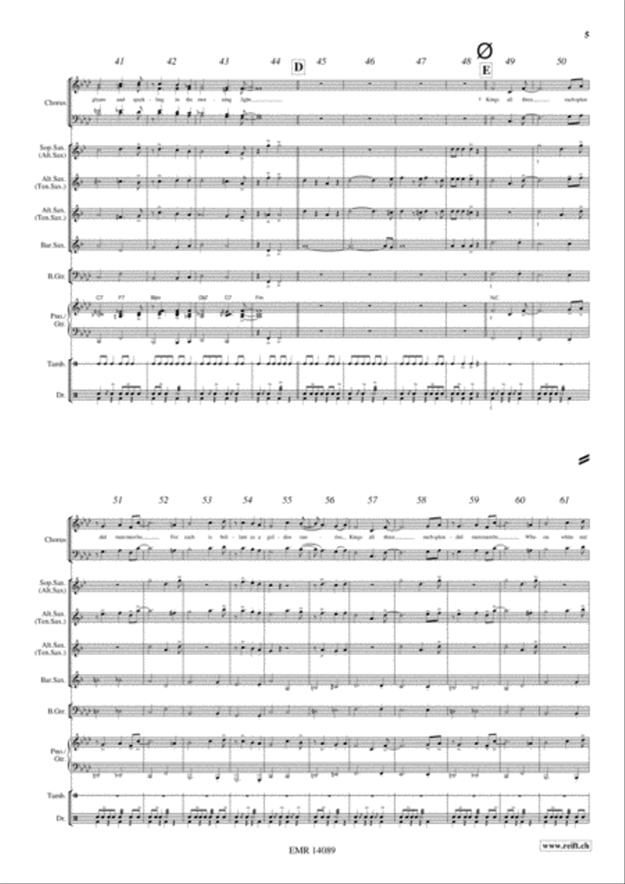 King's Blues March King's Blues March Saxophone Quartet scores gallery preview page 6