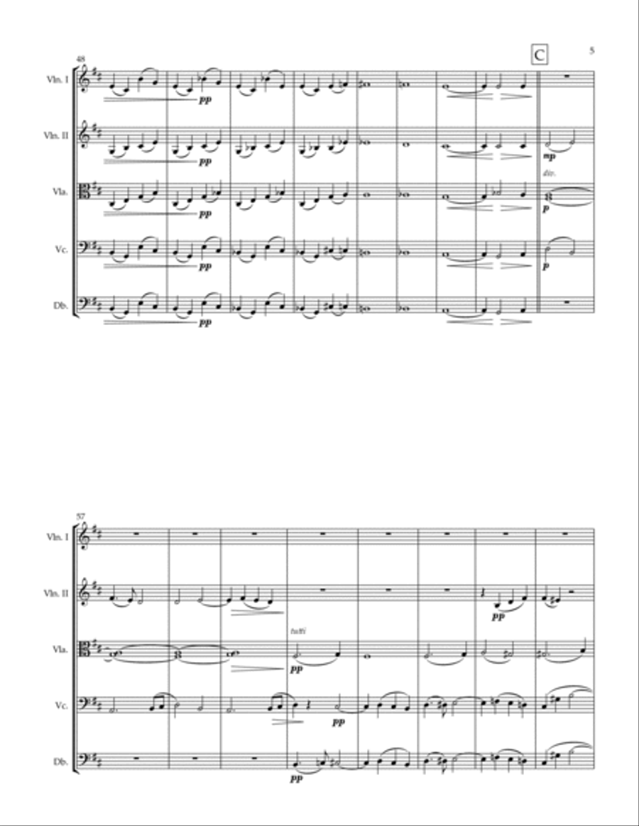 Symphony in D minor (Movement 3) String Orchestra scores gallery preview page 5