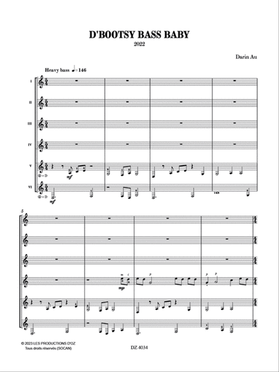 D'Bootsy Bass Baby Guitar Ensemble scores gallery preview page 2